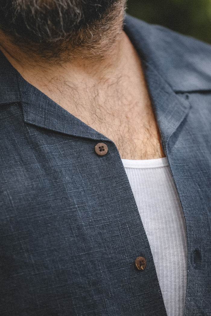 3sixteen Vacation Shirt- Blue Linen