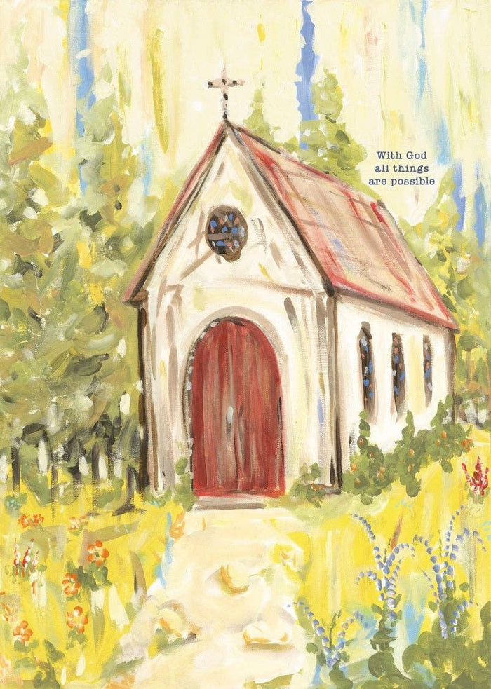 All Things Possible Red Door Church Canvas - Premium art print from Glory Haus - Just $12.95! Shop now at Pat's Monograms