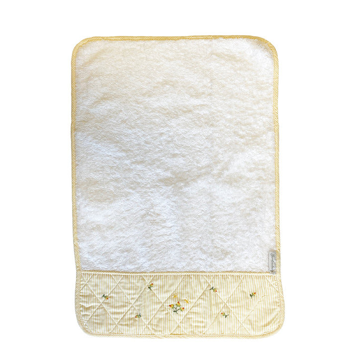 Baby Terry Burp Cloth Rosebud Yellow