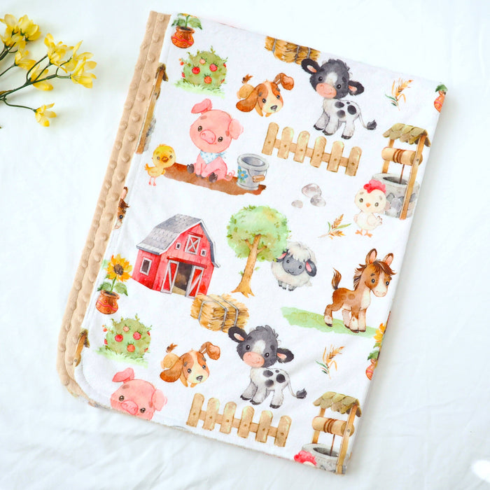 Baby & Toddler Minky Blanket - Farm Animals - Premium from Honey Lemonade - Just $42.95! Shop now at Pat's Monograms
