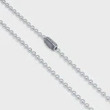 Good Art 10 Ball Chain Necklace with Goosebumps detail, silver jewelry from Iron Shop Provisions