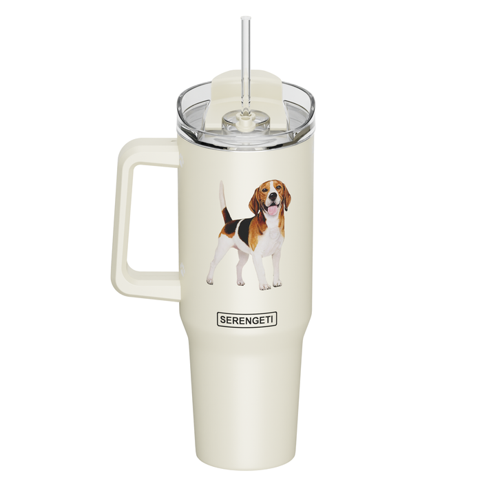 Beagle 40 oz Tumbler with Handle and Straw Lid - Premium from E&S Pets - Just $36.95! Shop now at Pat's Monograms