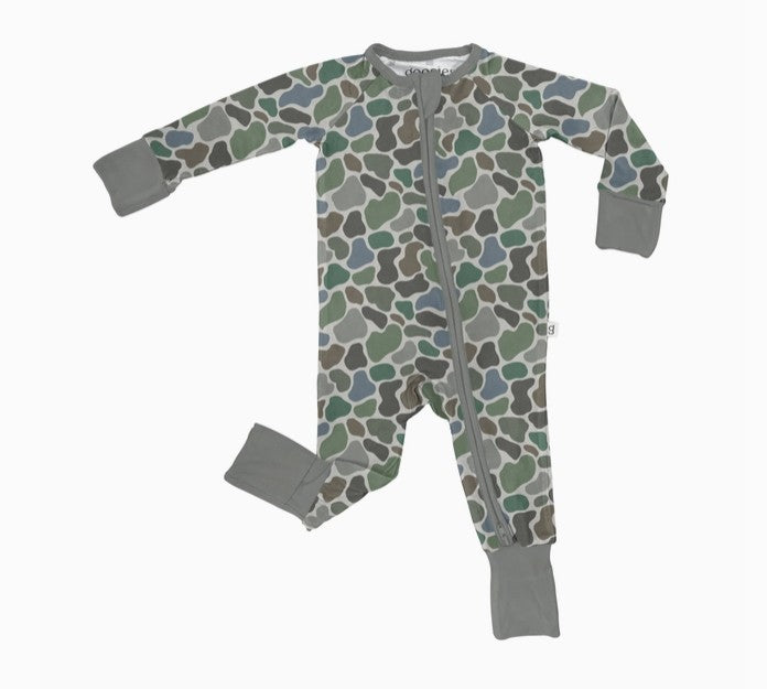 Camo Zip Infant PJ - Premium Baby Sleepwear from Goosies - Just $35.95! Shop now at Pat's Monograms