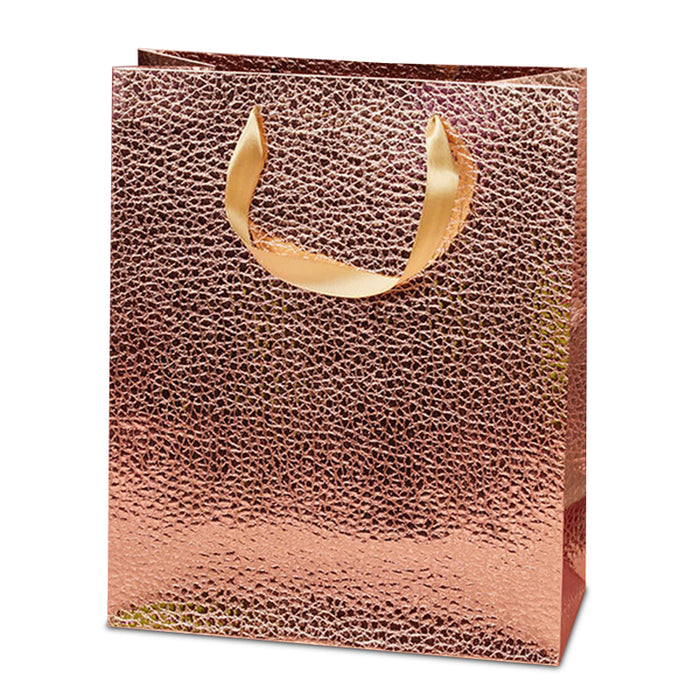 Copper Metallic Snake Embossed Medium Totes Pack of 12