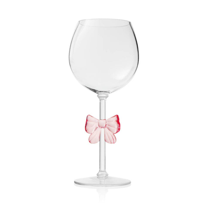 Coquette Pink Bow Acrylic Wine Glass - Premium drinkware from Godinger - Just $14.95! Shop now at Pat's Monograms