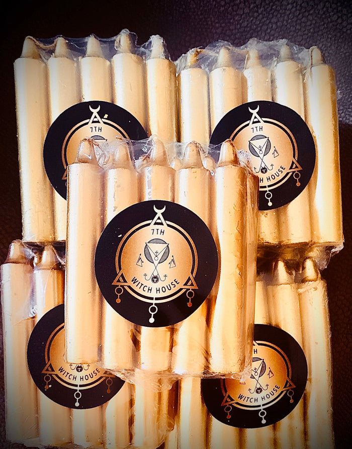 gold chime candles