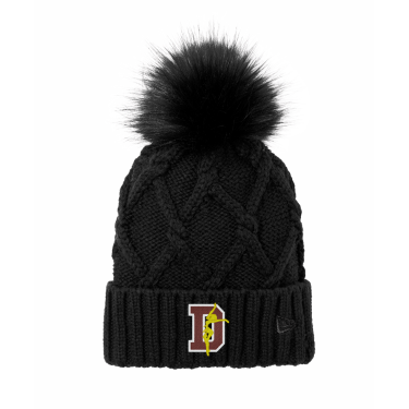 Denfeld Dance Team - New Era NE911 Faux Fur Pom Beanie with embroidered D logo