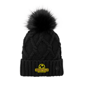 Denfeld Girls Soccer - New Era NE911 Faux Fur Pom Beanie with embroidered logo