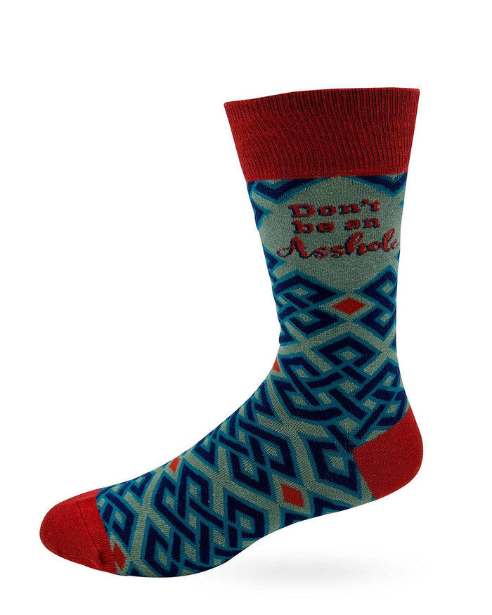 Don't Be An Asshole Men's Novelty Crew Socks - Premium from Fabdaz - Just $11.95! Shop now at Pat's Monograms