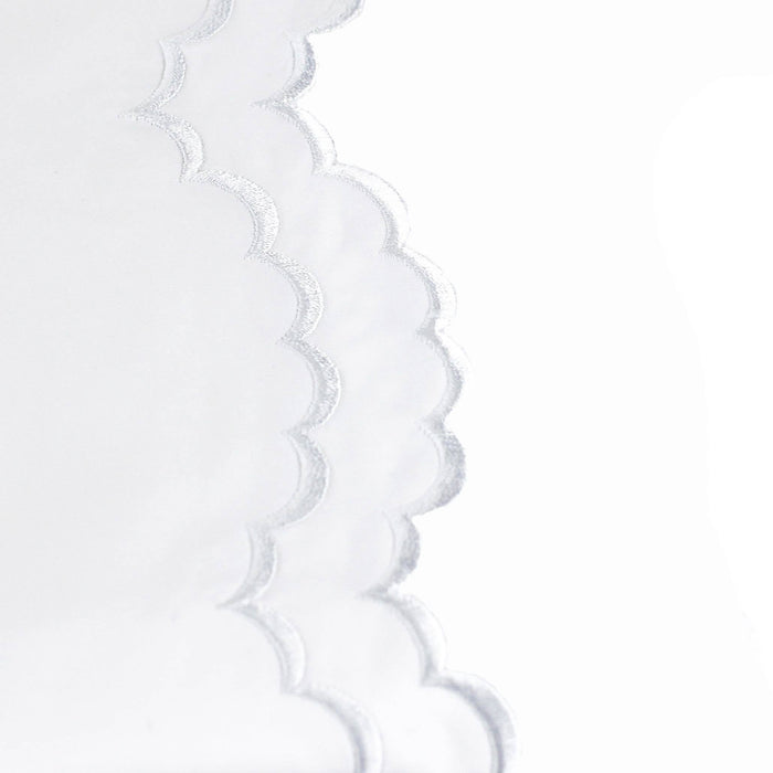 Double Scallop Embroidered Percale Euro Sham Pair - Premium Home Textiles from Mélange Home - Just $48.95! Shop now at Pat's Monograms