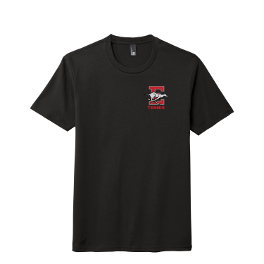 Duluth East Tennis - District ® Perfect Weight ® Tee DM130 with E Tennis left chest logo