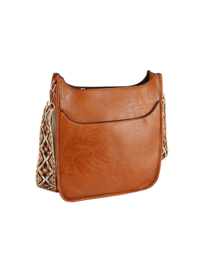 Front Pocket Stylized Strap Shoulder Bag - Premium handbag from Handbag Factory Corp - Just $42.95! Shop now at Pat's Monograms