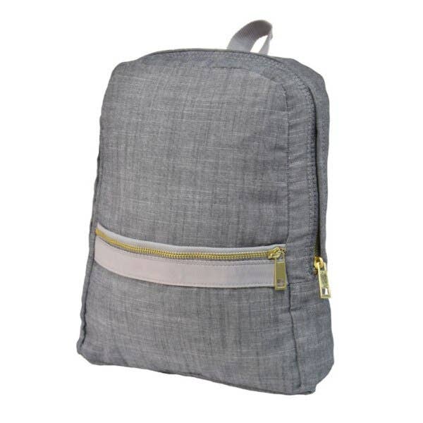 Grey Chambray Small Backpack - Premium from Mint - Just $19.95! Shop now at Pat's Monograms