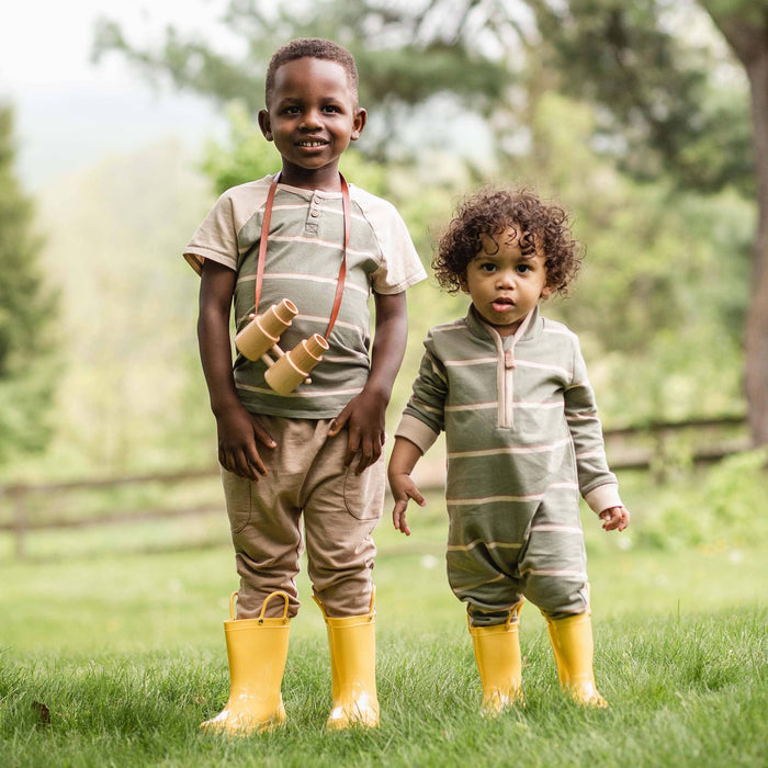 Holland Stripe Infant Jumpsuit - Premium Baby & Toddler Outfits from Burt's Bees Baby - Just $22.95! Shop now at Pat's Monograms