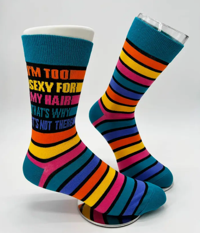 I'm Too Sexy For My Hair Men's Novelty Crew Socks - Premium from Fabdaz - Just $11.95! Shop now at Pat's Monograms
