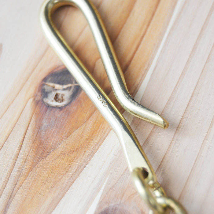 Kobashi Studio BR650C Pocket Key Clip Chain Handmade Hook- Brass