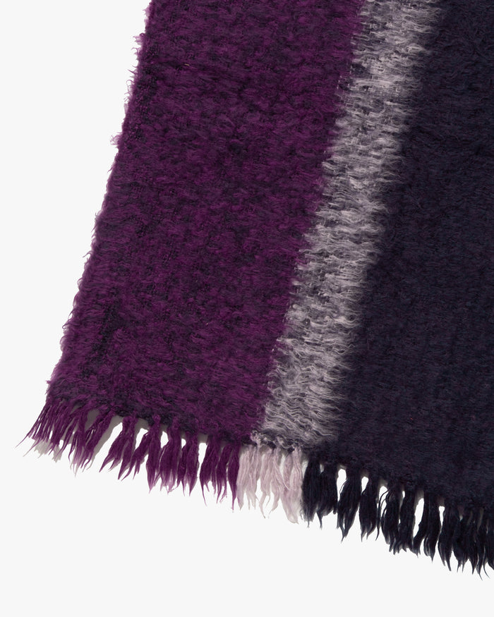 Kobo Oriza Snood, Brushed Cotton, Navy and Purple