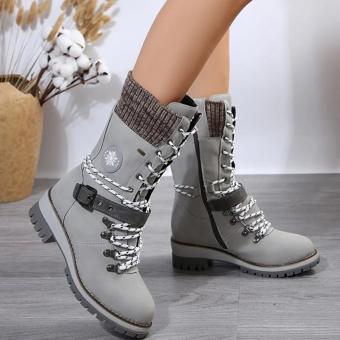 Lace-Up Winter Boots for Women – Stylish & Cozy Comfort