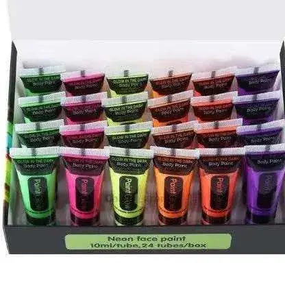 Luminous face paint tubes party makeup body art supplies