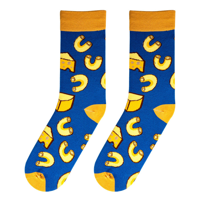 Mac N Cheese - Mens Crew Folded - Crazy Socks - Premium from Crazy Socks - Just $8! Shop now at Pat's Monograms