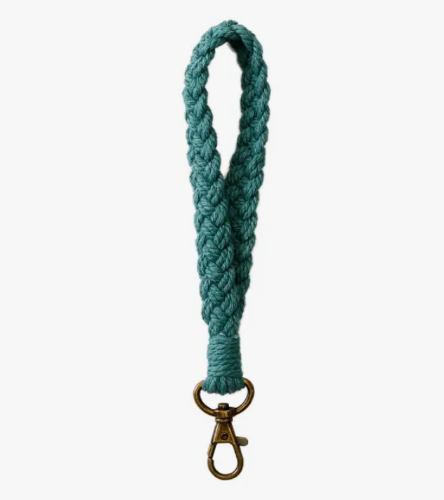 Macrame Flat Braided Wristlet Keychain - Premium from Adorro - Just $7.5! Shop now at Pat's Monograms