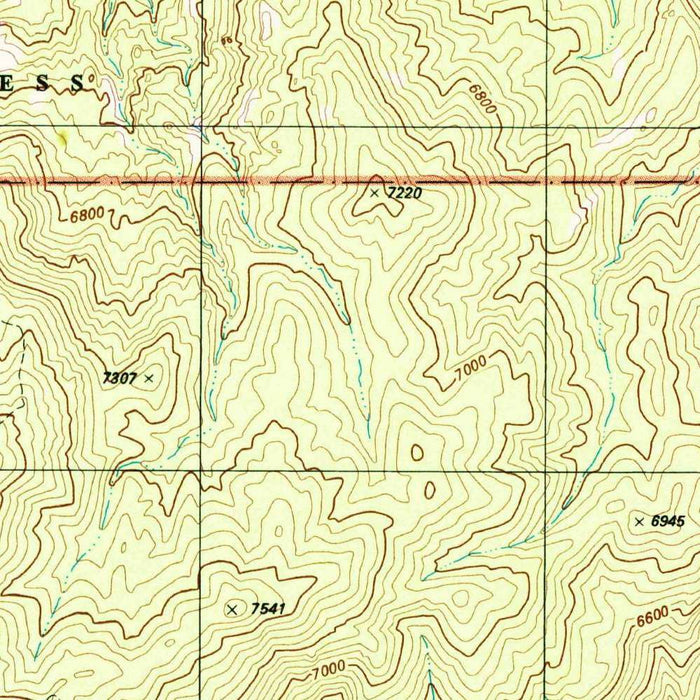Map of Saguaro National Park, Arizona by USGS, 1996 – Mica Mountain, Rincon District & Tucson