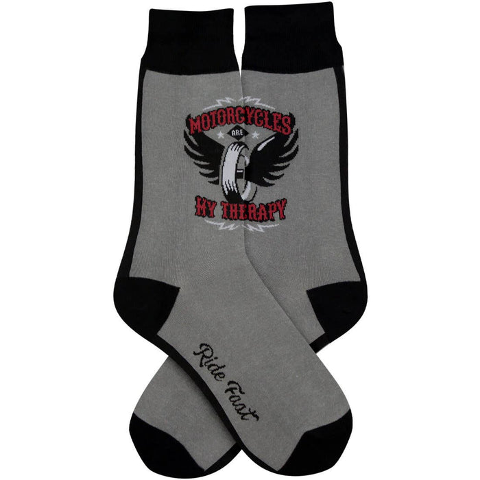 Men's Motorcycle Therapy Socks - Premium socks from Foot Traffic Socks - Just $10.95! Shop now at Pat's Monograms