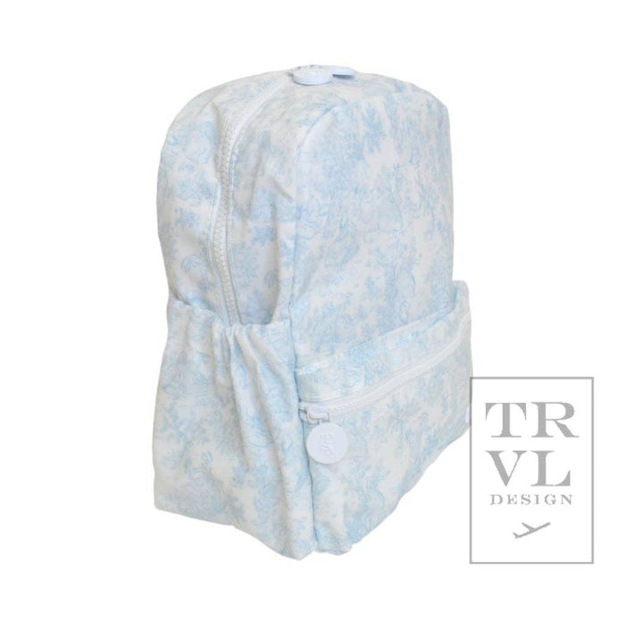 Mini Backer - Bunny Toile Blue - Premium Backpack from TRVL Design - Just $46.95! Shop now at Pat's Monograms