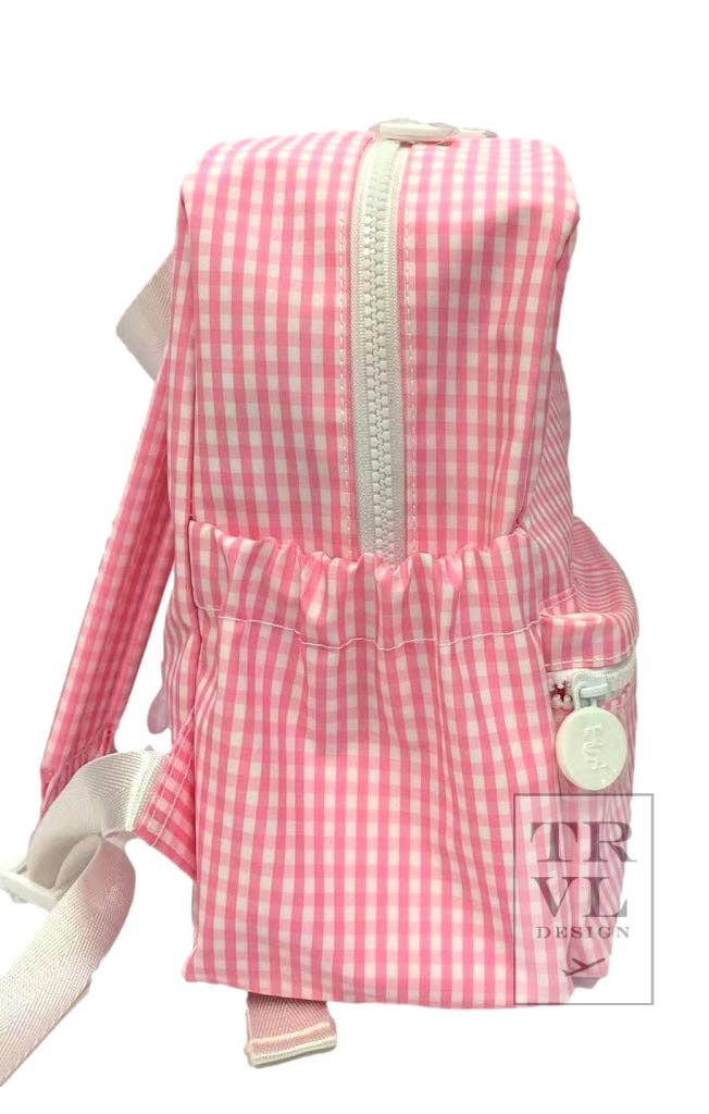 Mini Backer - Gingham Pink - Premium Backpack from TRVL Design - Just $48.95! Shop now at Pat's Monograms