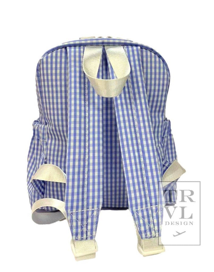 Mini Backer - Gingham Sky - Premium Backpack from TRVL Design - Just $46.95! Shop now at Pat's Monograms