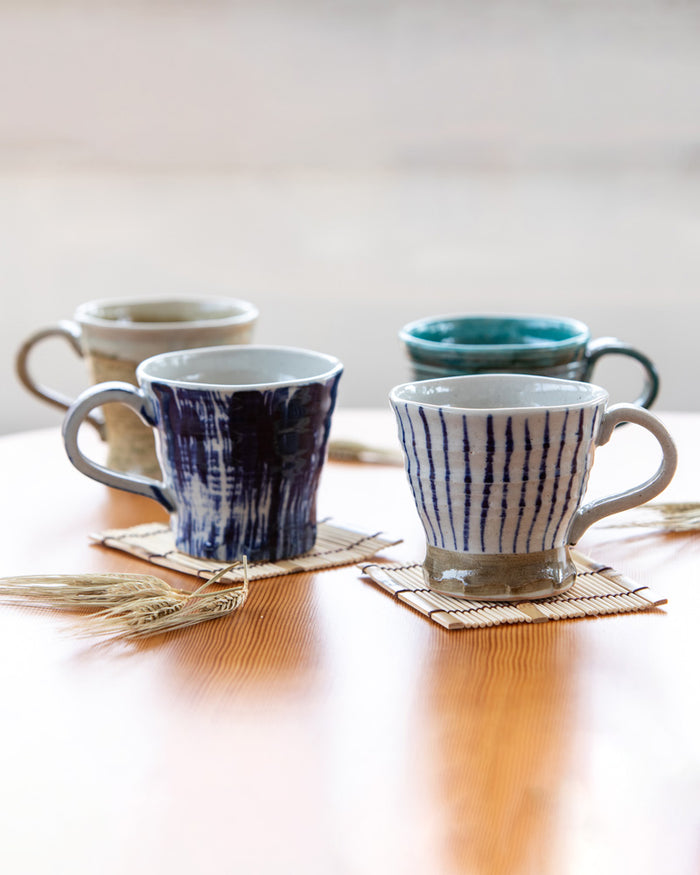 Mug, Bisque, Mukoku Series, Stripe