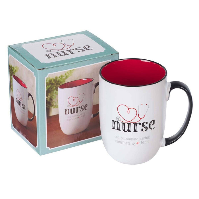 Mug White/Red Stethoscope Nurse - Premium Christian Gift Items from Christian Art Gifts - Just $10.95! Shop now at Pat's Monograms