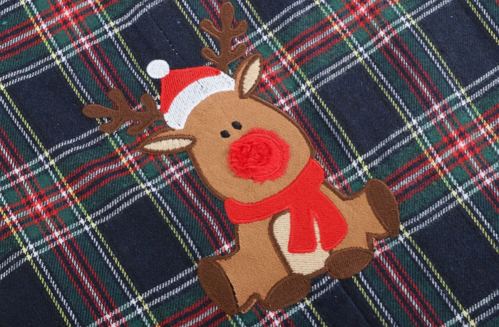 Navy and Red Plaid Reindeer Overalls - Premium from Lil Cactus - Just $34.95! Shop now at Pat's Monograms