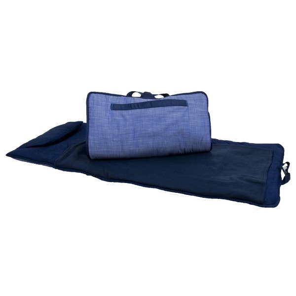 Navy Chambray Nap Roll - Premium Napmat from Mint - Just $44.95! Shop now at Pat's Monograms