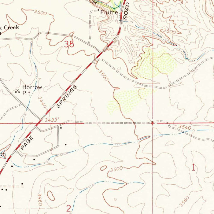 Old Map of Cornville, Arizona by USGS, 1968 – Prescott National Forest, Oak Creek & Verde Valley