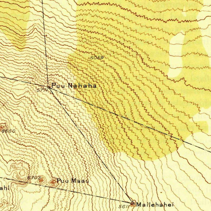 Old Map of Kailua-Kona, Hawaii by USGS, 1928 – Kailua Bay, Hualālai Volcano & Kealakekua Bay