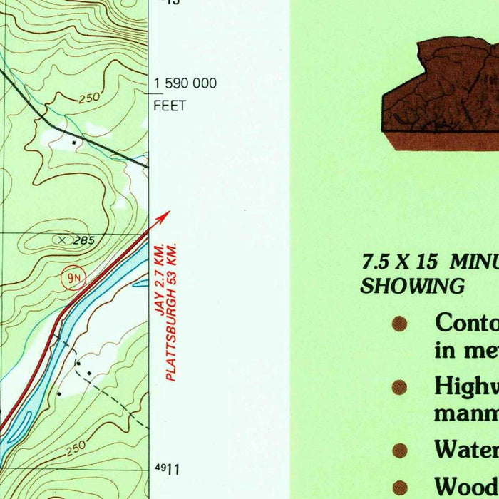 Old Map of Lake Placid, New York by USGS, 1979 – Adirondack Park, Mirror Lake & Whiteface Mountain