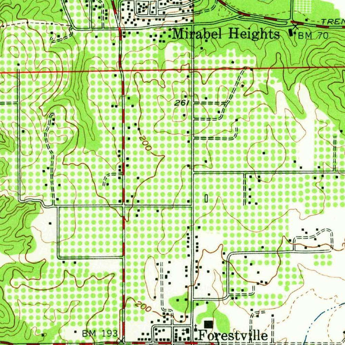 Old Map of Occidental, California by USGS, 1954 – Camp Meeker, Russian River & Bohemian Grove