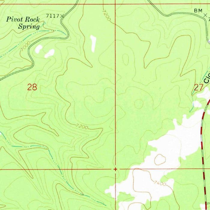 Old Map of Pine, Arizona by USGS, 1973 – Strawberry & Tonto National Forest