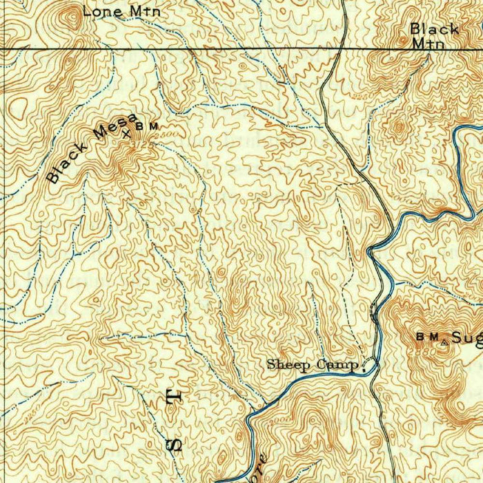 Old Map of Saguaro Lake, Arizona by USGS, 1906 – Salt River, Ft. McDowell & Tonto National Forest