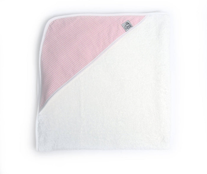 Pink Seersucker Hooded Towel - Premium Hooded Towel from Stork and Loom - Just $26.95! Shop now at Pat's Monograms