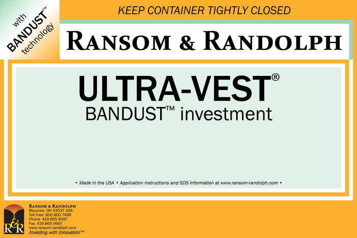 Ransom & Randolph Ultra-Vest® With BANDUST™ Investment 44 lb. Box