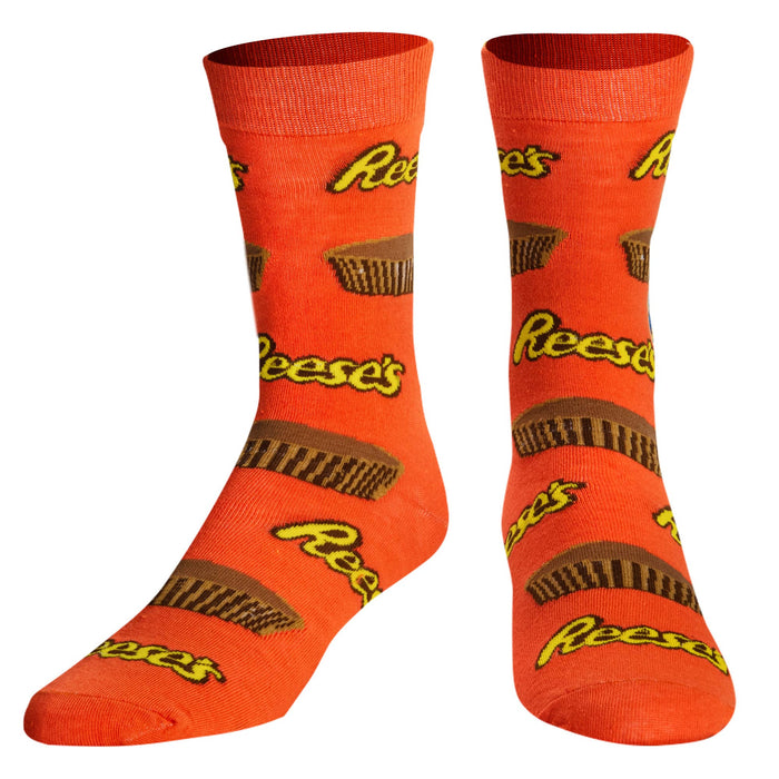 Reese's Cups - Mens Crew Folded - Premium socks from Crazy Socks - Just $7! Shop now at Pat's Monograms