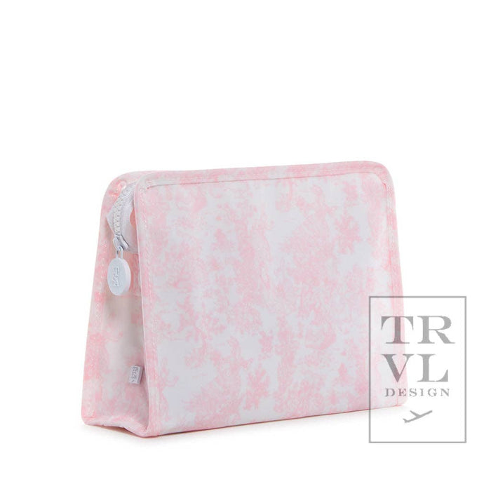 Roadie Medium - Bunny Toile Pink Zip Pouch - Premium Travel Accessories from TRVL Design - Just $29.95! Shop now at Pat's Monograms