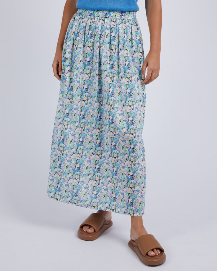 Women's Cotton Floral Skirt with Elastic Waist | Gretel Lane