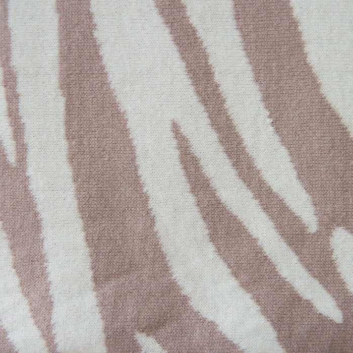 Rumi Zebra Cotton Knit Throw: Beige - Premium from Tajik Home LLC - Just $35.95! Shop now at Pat's Monograms