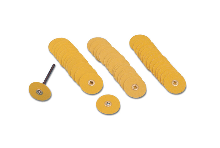 Sanding Discs, 7/8" Diameter, Medium Grit, Aluminum Oxide, Brass Center, Item No. 10.719