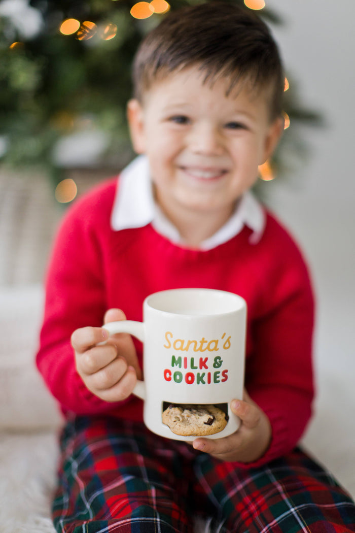 Santa’s Milk & Cookies Christmas Ceramic Mug, White - Premium drinkware from Pearhead - Just $11.95! Shop now at Pat's Monograms