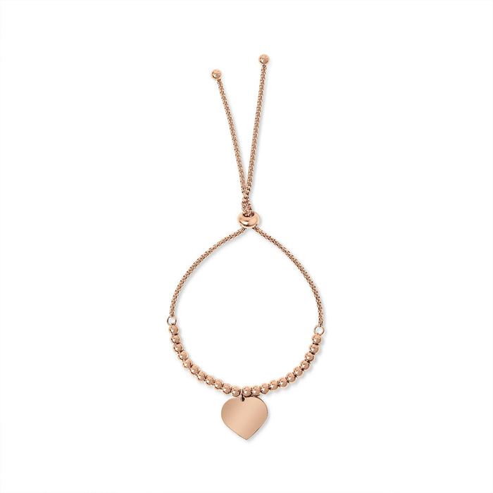 Stainless Steel Adjustable Engravable Heart Beaded Bracelet - Premium Jewelry from WJW - Just $24.95! Shop now at Pat's Monograms