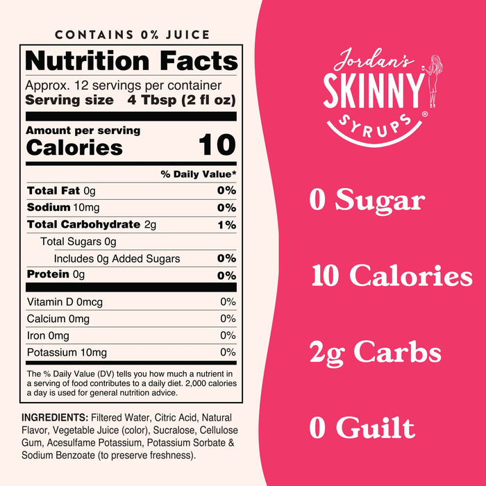 Strawberry Pink Lemonade Syrup Concentrate - Premium drink mix from Jordan's Skinny Mixes - Just $9.59! Shop now at Pat's Monograms